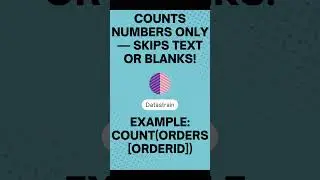 Power BI DAX COUNT Function Explained | Count Numbers Only! #businessintelligence #powerbi