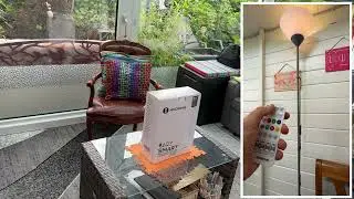 Aigostar LED floor lamp living room with Bluetooth Mesh G45 E27 6.5W light unboxing and instructions