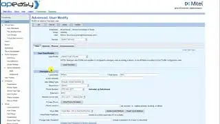 Mitel OpEasy v. 9:Changing a User's Password or Passcode