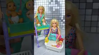 Satisfying With Unboxing Barbie Doll Doctor Bathroom Set Toys #shorts #asmr