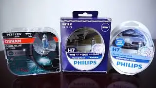 OSRAM Cool Blue Intense NEXT GEN, Philips RacingVision, WhiteVision Ultra