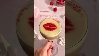 Raspberry White Chocolate Espresso Martini 🍫💗 #EspressoMartini #RaspberryCocktail