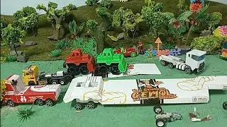 Penjelasan Info Membuat Mainan Truk Trailer Pengangkut Alat Berat dari Kardus Bekas Dinamo Baterai