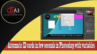 Automatic ID cards in few seconds in Photoshop variables Option