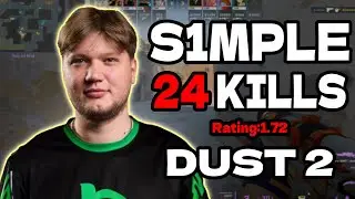 s1mple 24 KILLS | Rating 1.72 | 5-STACK | dust2 FACEIT EU | Dec 27, 2025