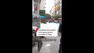 Hundreds arrested in anti-government protests in Paris