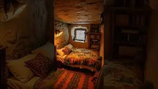 Cave Bedroom Retreat: Unique & Charming ✨ #CaveHome #UniqueBedroom #DreamSpace