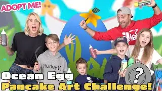 Adopt Me Ocean Egg Pancake Art Challenge!! Sopo Squad Family!