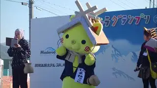 Shimanekko (しまねっこ) Cat Mascot on stage - Yuru-Chara Grand Prix 2019 - Nagano, Japan - ゆるキャラ