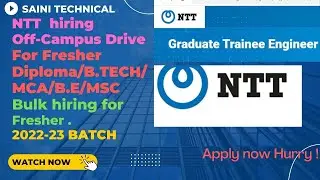 🔥 NTT DATA | hiring off campus drive for freshers 2023 | Any Graduate 🔥 | Apply Now | #fresherjobs