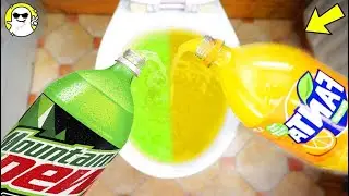 Will it Flush? - Coca Cola, Fanta, Mtn Dew, Candy and Mentos