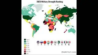 Military Strength Ranking 2023! #geography #military #geopolitics #shorts #map #militarystrength