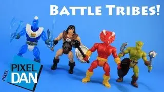 Battle Tribes Weapons and Warriors Mini Figures Glyos from Spy Monkey Creations Video Review