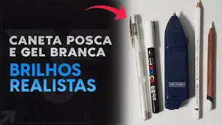 Como utilizar Canetas em Gel ou Posca Branca no Desenho Realista Colorido
