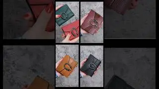 1pc Vintage Style Women'S Slim Wallet, Faux Leather Card Holder with Buckle Closure #wallet
