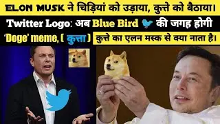 Twitter Logo अब Blue Bird की जगह होगी&lsquo;Doge&rsquo; meme,( कुत्ता )!कुत्ते का एलन मस्क से क्या नाता है।#news