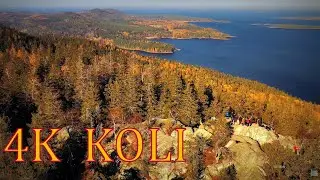 Koli upeat syksyn värit ilmasta 4K Suomi ilmasta drone