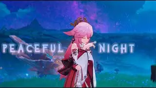 Genshin Impact ASMR | only genshin sounds and calm music | Yae Miko walking around Inazuma