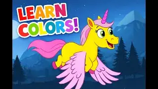 Unicorn's Color Adventure! 🦄 Learn Colours and Animals | Baby & Toddler Cartoon