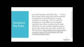 Termination and Severance Pay