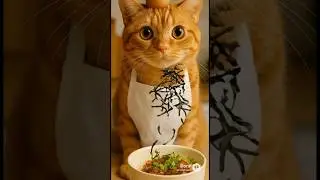 こはくのにゃん速クッキング#9 NG集その① #猫　#料理　#cooking 　#ai