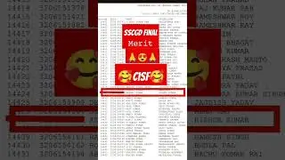 𝙎𝙨𝙘𝙜𝙙 𝙘𝙞𝙨𝙛 𝙢𝙚𝙧𝙞𝙩 𝙡𝙞𝙨𝙩 #ssc #sscgd