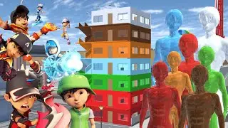 WOW RUMAH BOBOIBOY ELEMEN TINGKAT 7 DI SAKURA!!😱|| EXPERIMEN BOBOIBOY KUASA 7 VS RAKSASA PELANGI!!
