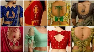 New Model Bow Blouse Design Ideas // Saree Blouse Back Neck Designs 2025 // Latest #neckdesign #gala