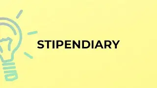 What is the meaning of the word STIPENDIARY?