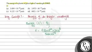 The energy of a photon of green light of wavelength \( 5000 \AA \) is (a) \( 3.459 \times 10^{-1...
