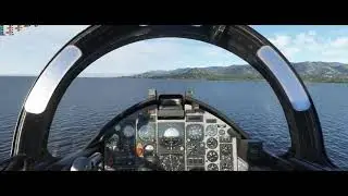 Microsoft Flight Simulator low-altitude speed run around Lake Tahoe in IndiaFoxtEcho's MB-339