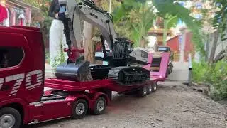 Activities Dump Trailer Transportation Excavator HUINA - Dump trailer 770 - HUINA  Truck .