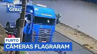 Módulo de cabine de caminhão é furtado em Goiânia (GO) e câmeras flagram a ação