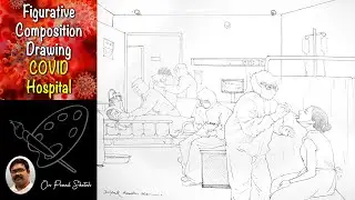 Covid Hospital Pencil Drawing | Covid Hospital Drawing Step By Step | Covid Warriors Drawing Easy