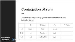 Ch. 3 Present tense of sum