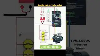 Motor forward/reverse using VFD | Induction motor direction control using Vfd #vfd #automation