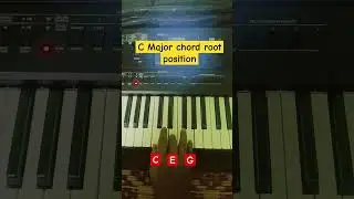 C major chord root position #piano #Chords #music #shorts