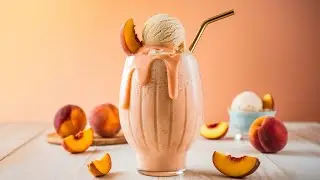 How To Make Peach Ice Cream Shake | Refreshing & Creamy Summer Drink Recipe | Taste Tales