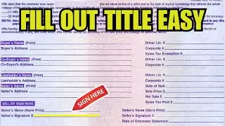 How To Fill Out A New Jersey Vehicle Title When Buying Or Selling A Car