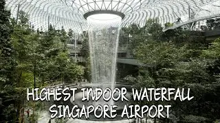 Highest Indoor Waterfall at Jewel, Changi Airport Singapore. #singapore #waterfall @shorts @short