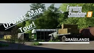 GRASSLANDS MODMAP UPDATED / 1st Look Map Tour / Farming Simulator 19 XBOX 1S Map Tours FS19.