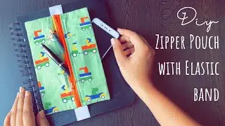 DIY Zipper Pouch with Elastic Band | Pencil Pouch Sewing tutorial | Hindi tutorial of Sewing Project