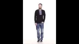 Футболка длинный рукав Ромб синий