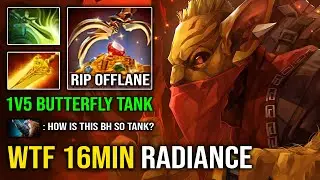 WTF 1v5 Tanker Bounty Hunter 16Min Radiance Brutal Jinada +942 GPM with Butterfly Hard Carry Dota 2