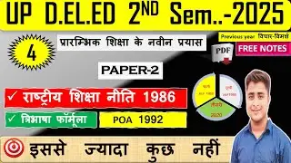 CLASS-04-राष्ट्रीय शिक्षा नीति 1986, त्रिभाषा फॉर्मूला, POA 1992