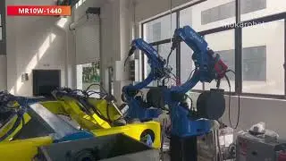 MOKA роботы MR10W 1440 D I тандем роботов + позиционер MIG MAG
