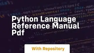 python language reference manual pdf