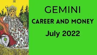 Gemini Career and Money July 2022 💰 YOUR FINANCIAL HEALTH IS BACK ON TRACK Tarot Reading