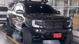 Dark Gray Color Hamer Ford Ranger Sport 4x4 With Full Steel Body Kit Off Road Looks Amazing Review