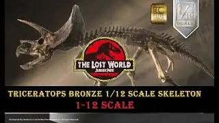 Triceratops Fossil Skeleton &ndash; 1:12 Scale Bronze